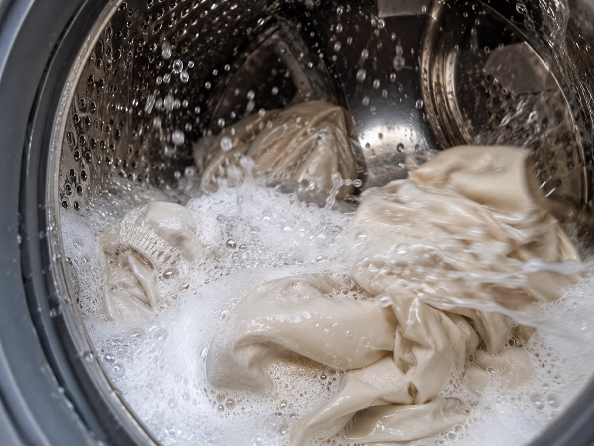 A household washing machine drum